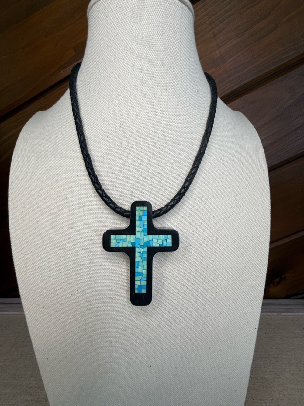 Jay King DTR black onyx turquoise cross - Picture 5 of 10
